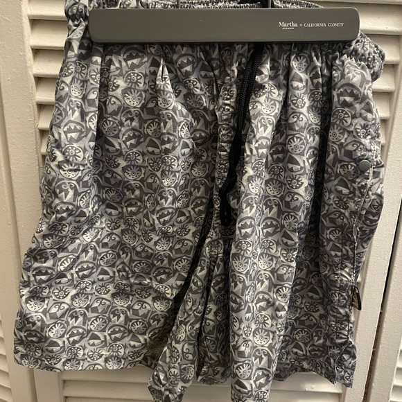 Gray Patterned Drawstring Skirt - Picture 1 of 4